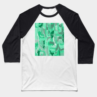 Mint Greenery Abstract Baseball T-Shirt